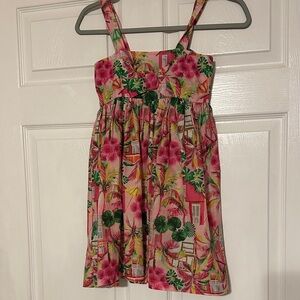 Mayoral Pink and Green Floral Kids Dress